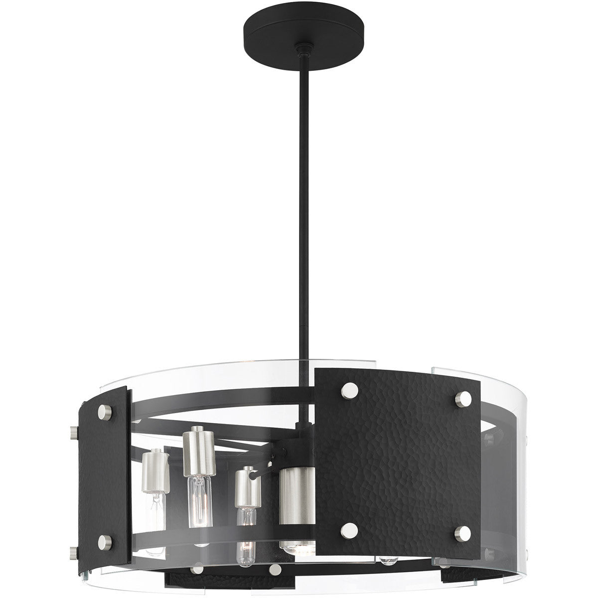 Seven Light Dimmable Chandelier With Shades