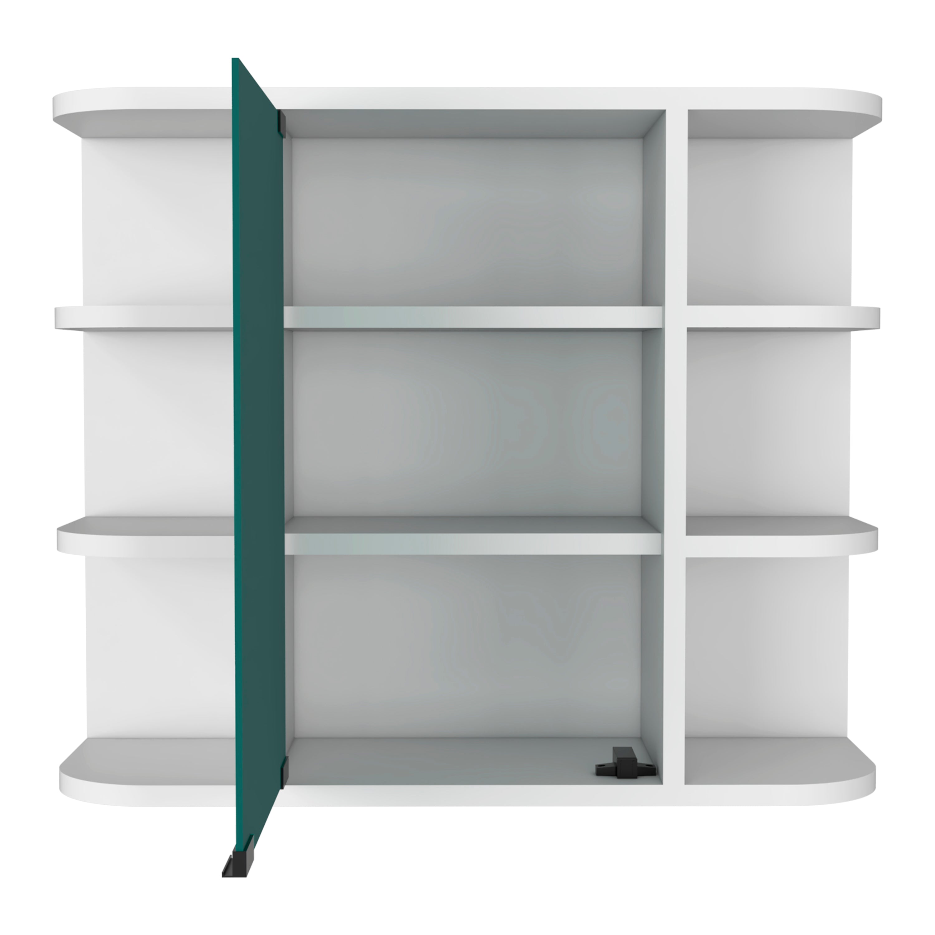 24" White Wood Wall Mounted Single Door Medicine Cabinet - Office Supplies