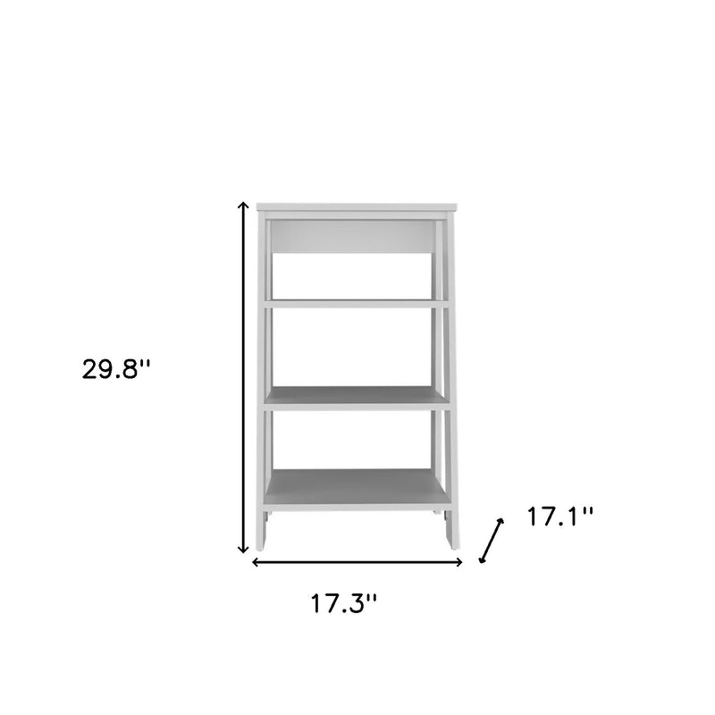 17" White Wood Bathroom Shelves - Office