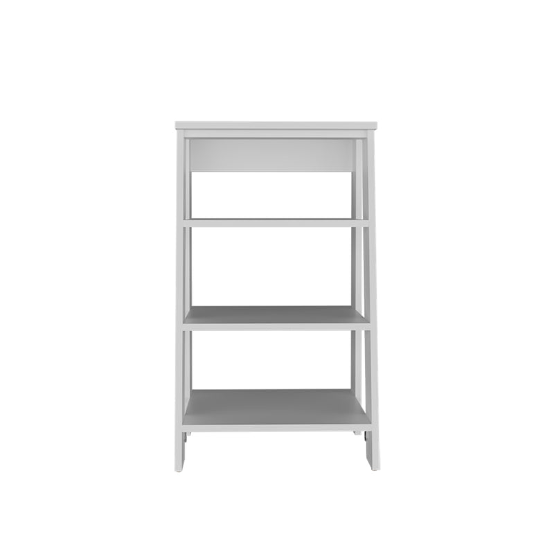 17" White Wood Bathroom Shelves - Office