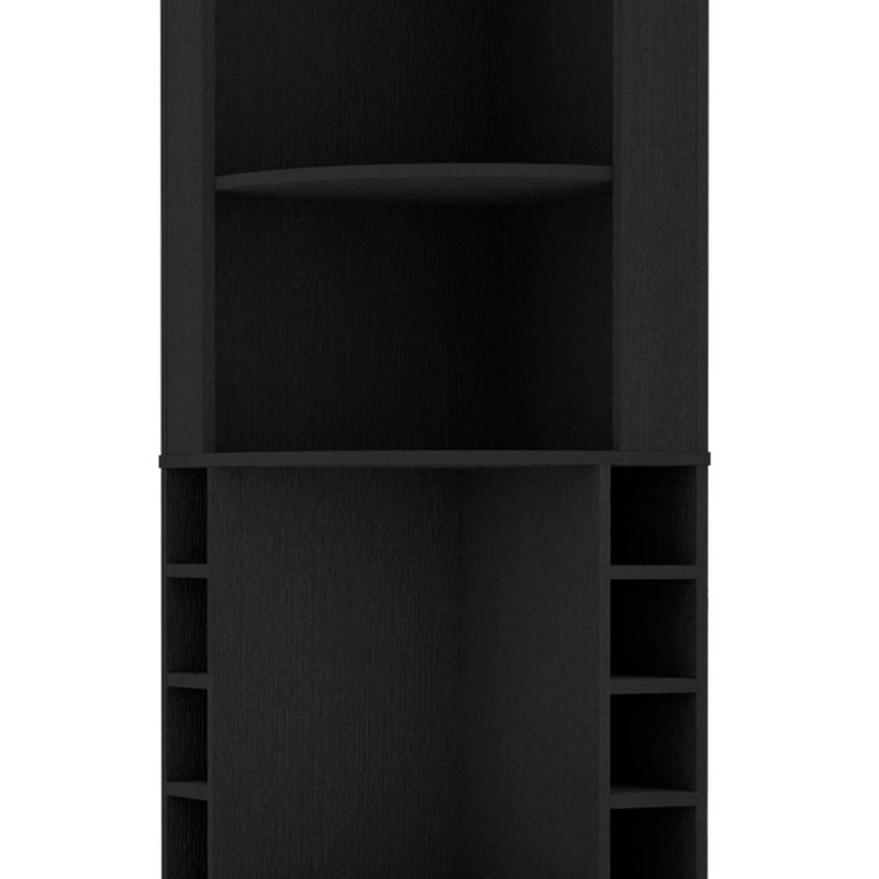 18" Black Wood Corner Bar Cabinet With Two Doors - Kitchen & Dining