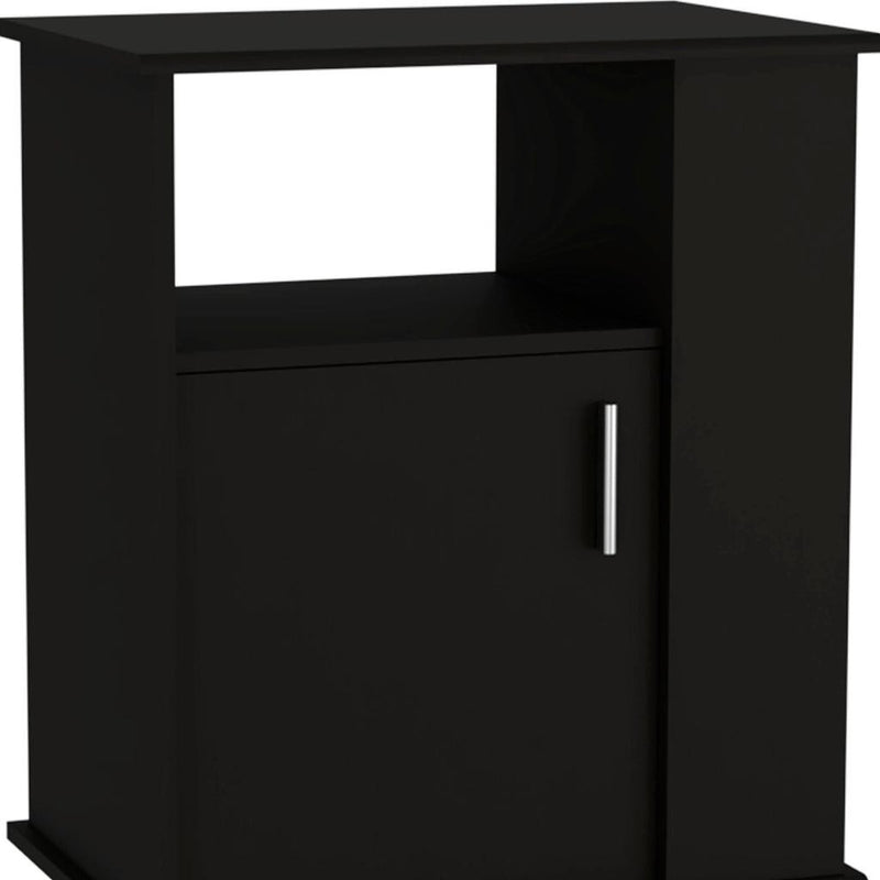 24" Black Wood Accent Cabinet With Single Door - Kitchen & Dining