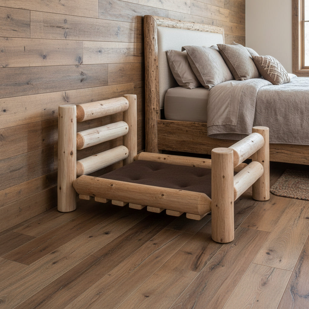 20" X 48" Natural Solid Wood Pet Bed Frame - GreatEagleInc