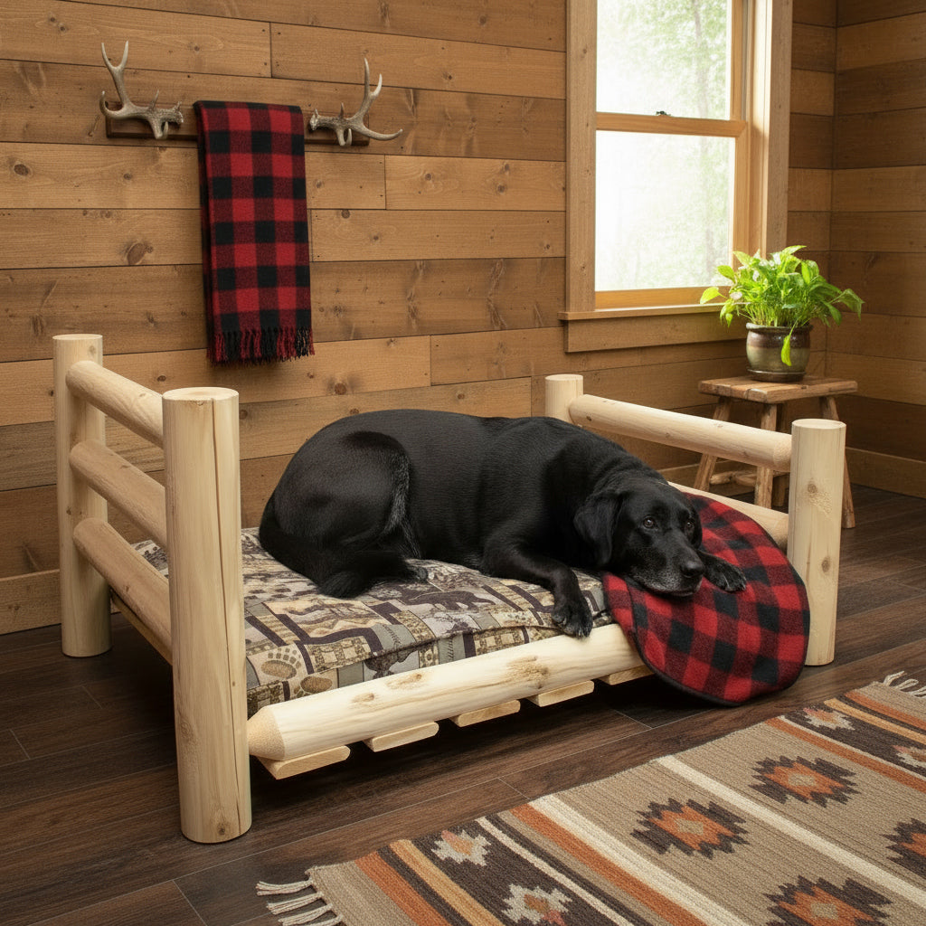20" X 30" Natural Solid Wood Pet Bed Frame - GreatEagleInc
