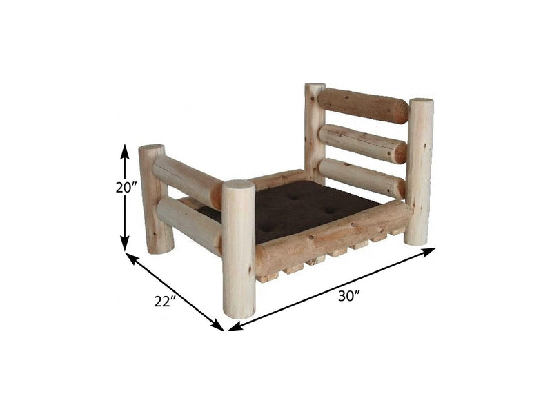 20" X 30" Natural Solid Wood Pet Bed Frame - GreatEagleInc