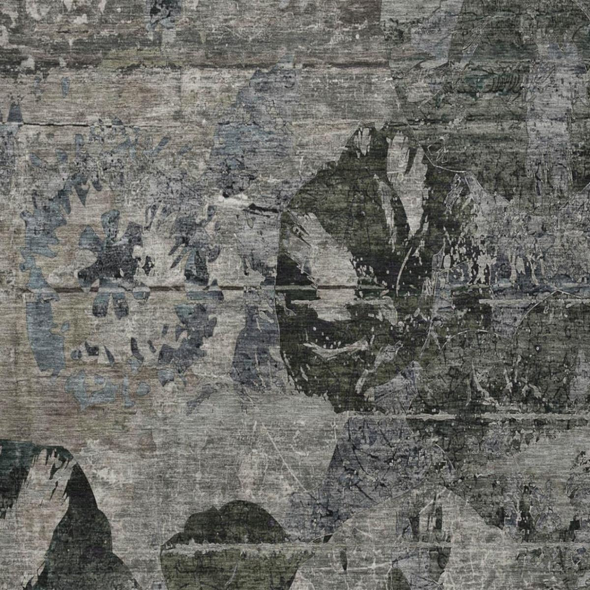 10' X 14' Gray And Taupe Abstract Shag Washable Area Rug With UV Protection - Home & Garden