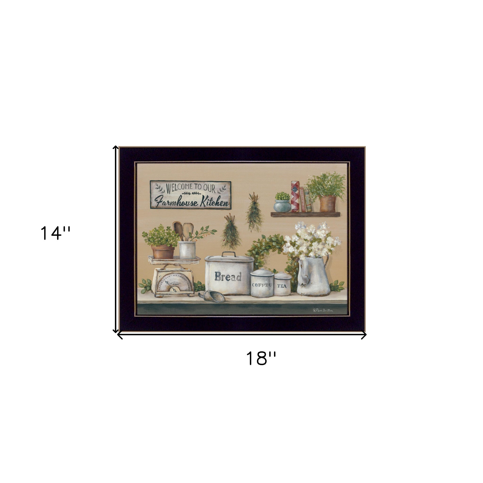 Garden Farmhouse Kitchen Black Framed Print Kitchen Wall Art - Home Decor