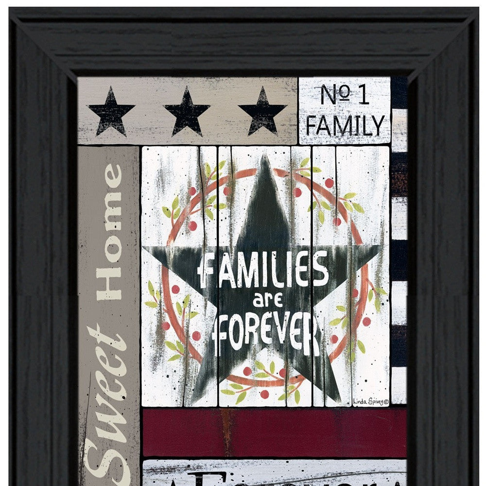 Set Of Two Family Wisdom Black Framed Print Wall Art - Home Decor