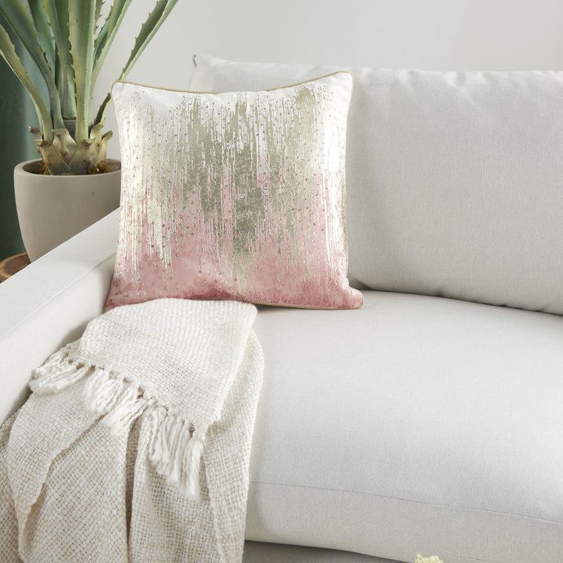 18" Pink Velvet Throw Pillow - Home Decor