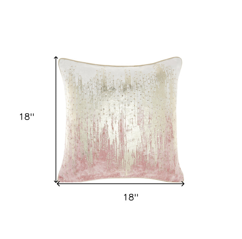 18" Pink Velvet Throw Pillow - Home Decor