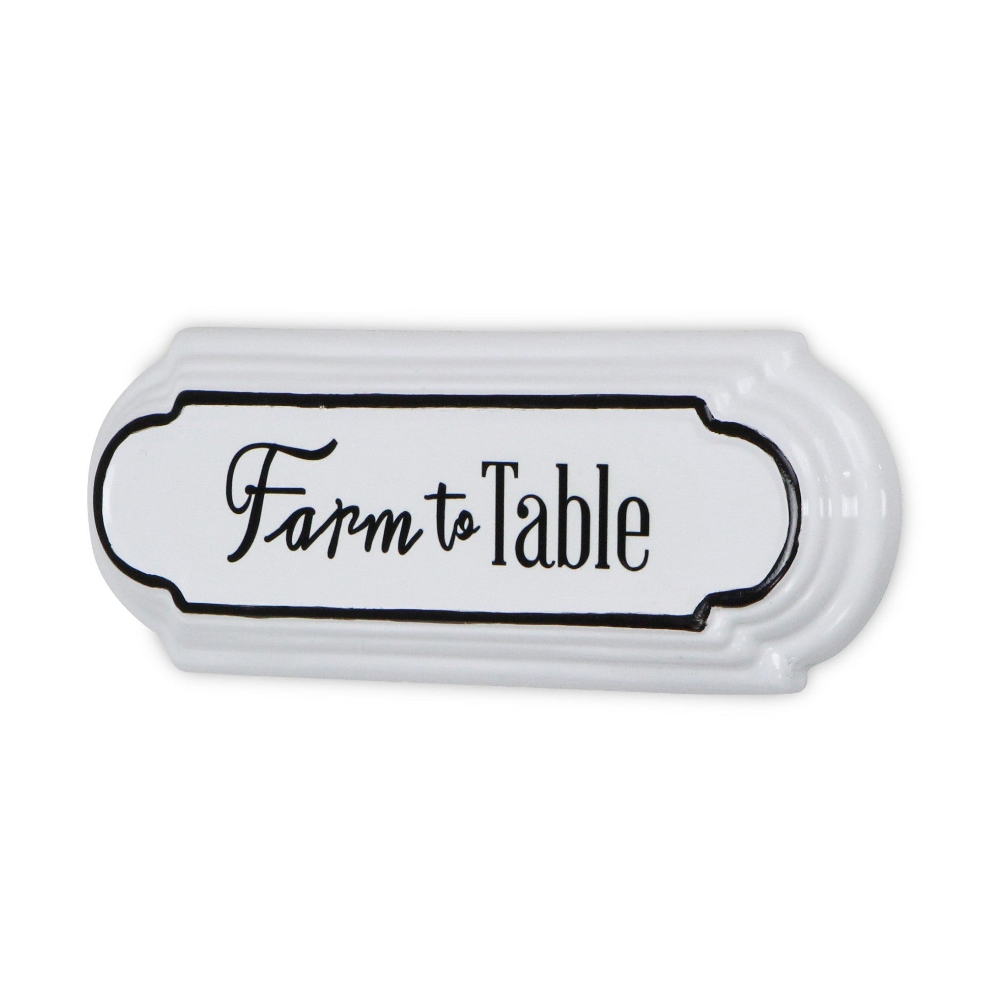 5" X 14" Black And White Farm To Table Metal Wall Decor - Home & Garden