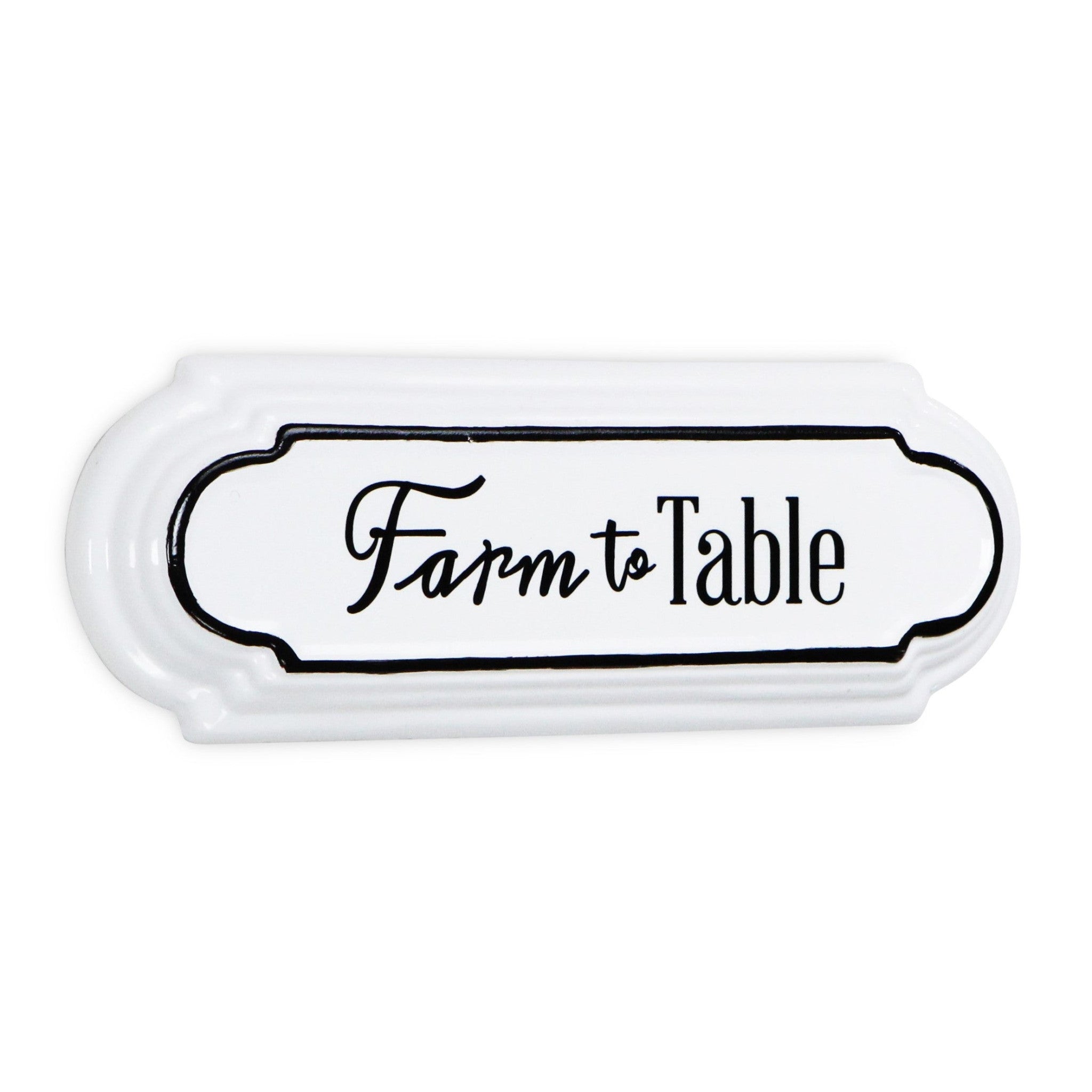 5" X 14" Black And White Farm To Table Metal Wall Decor - Home & Garden