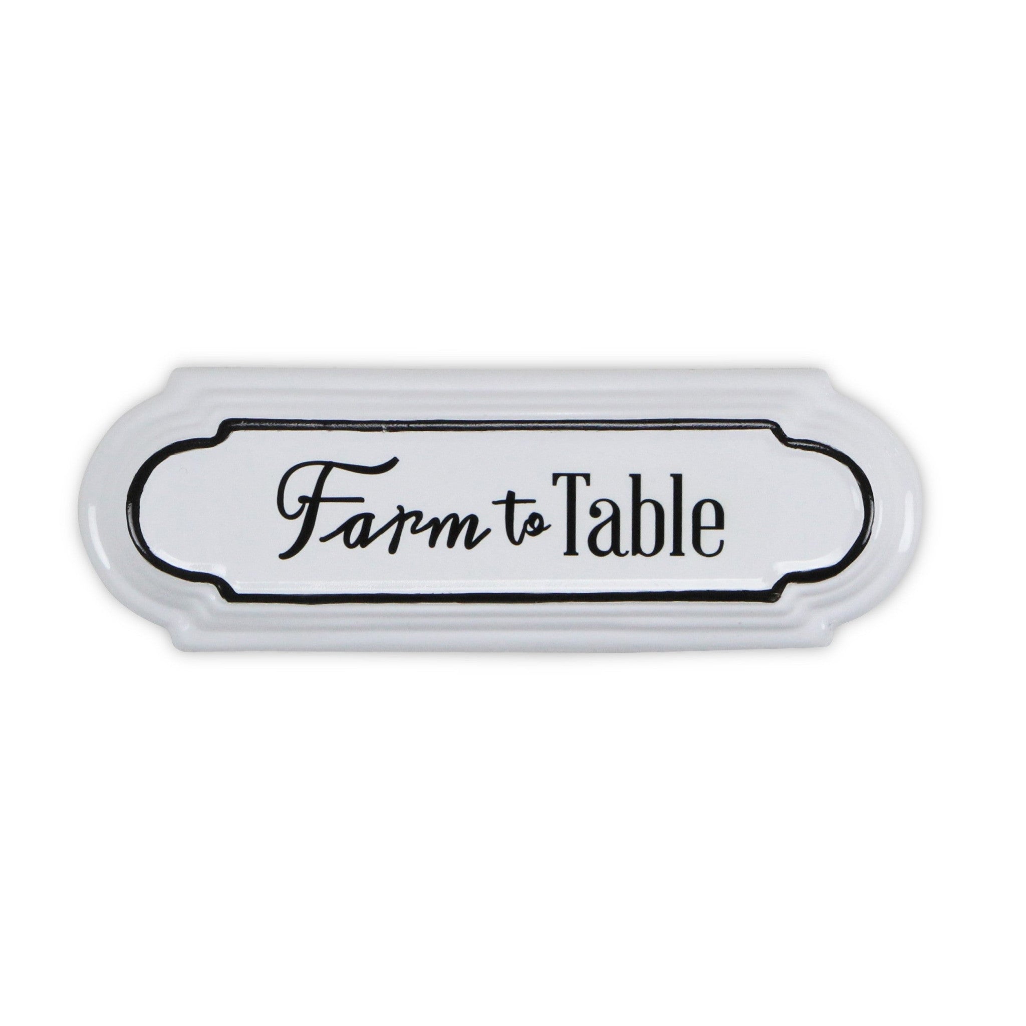 5" X 14" Black And White Farm To Table Metal Wall Decor - Home & Garden