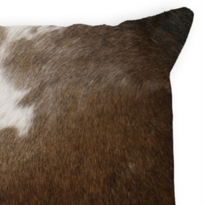 12" X 20" Chocolate Cowhide Throw Pillow - Home Decor