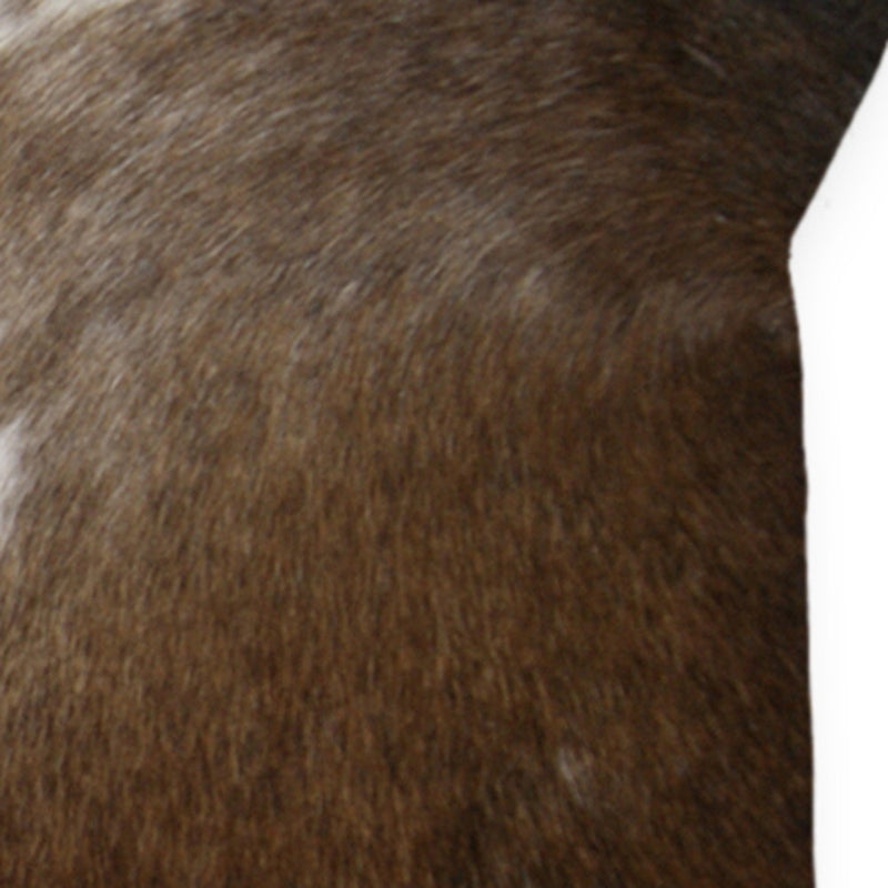 12" X 20" Chocolate Cowhide Throw Pillow - Home Decor