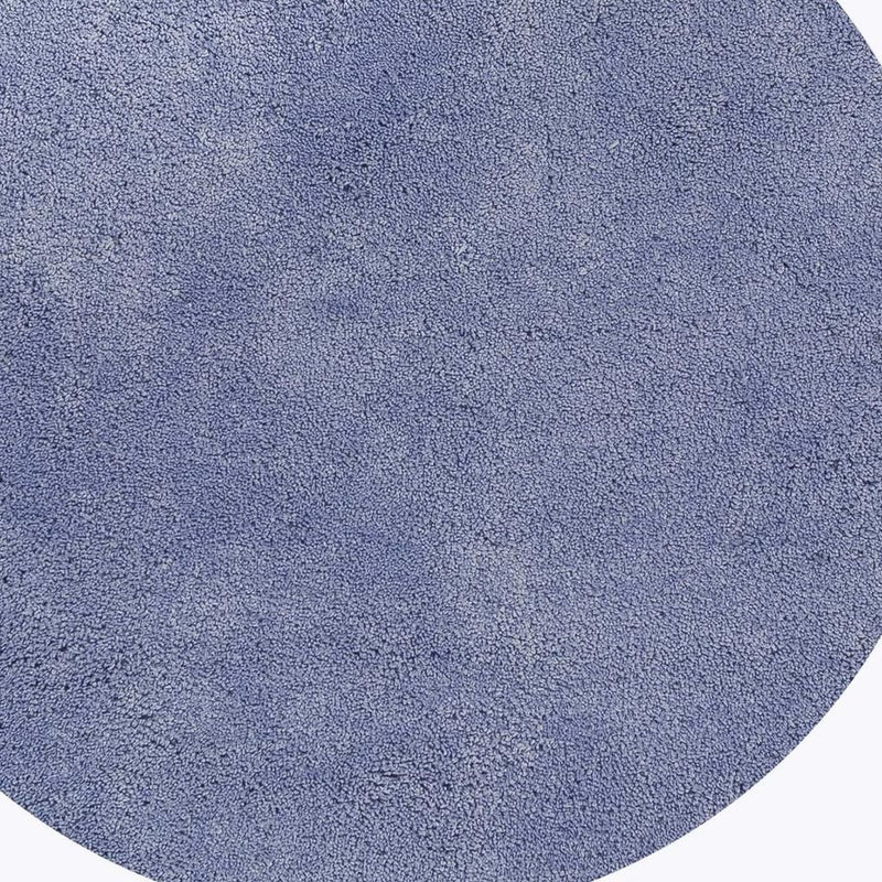 6' Purple Shag Hand Woven Round Rug - Home Decor
