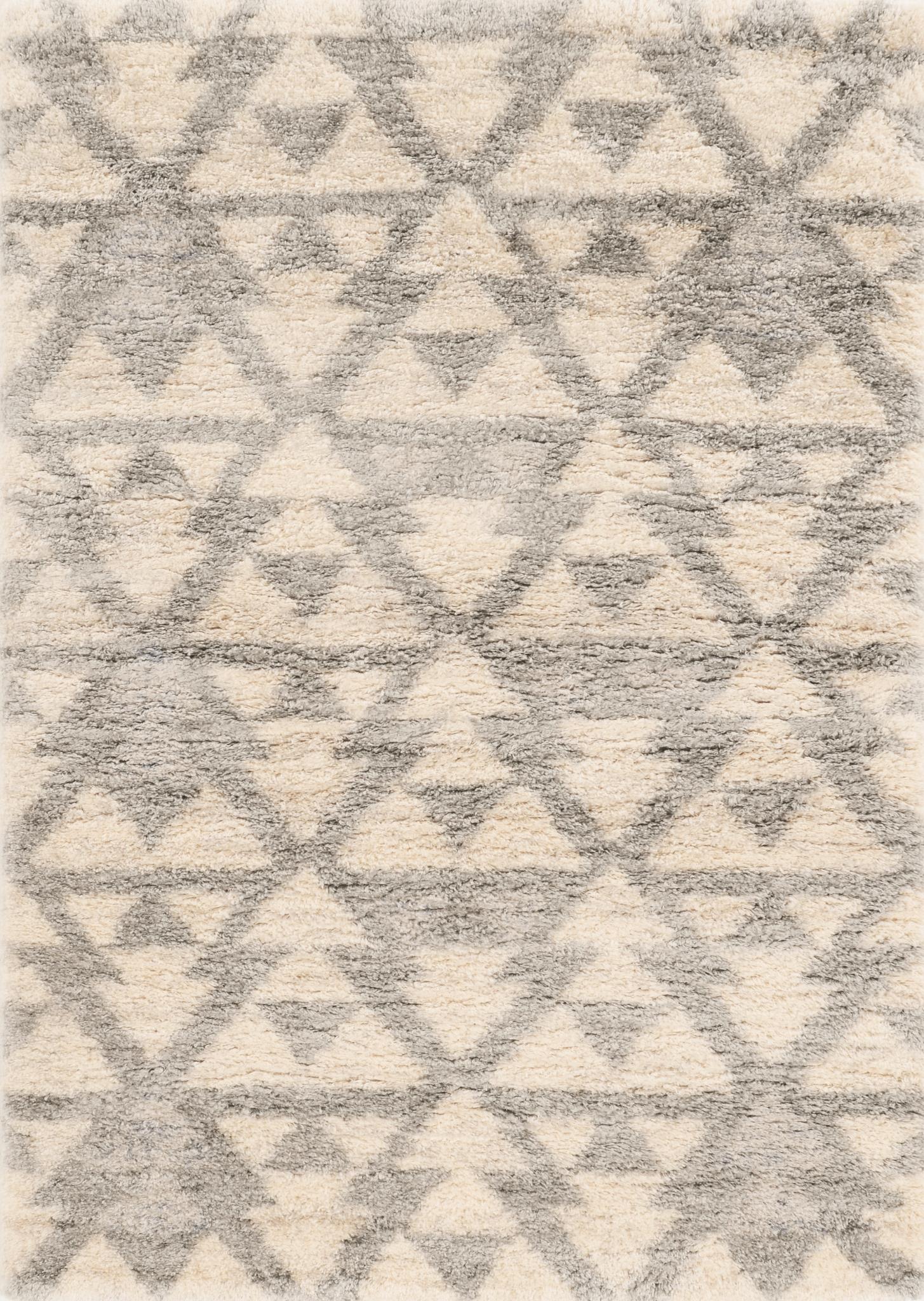 4' X 6' Ivory And Gray Geometric Distressed Area Rug - Home & Garden