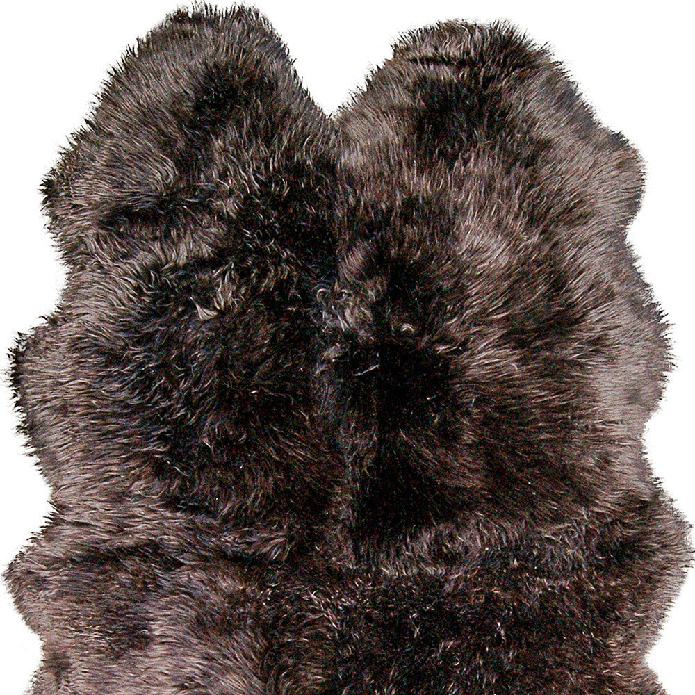 4' X 6' Chocolate Genuine Sheepskin Area Rug - Home Decor
