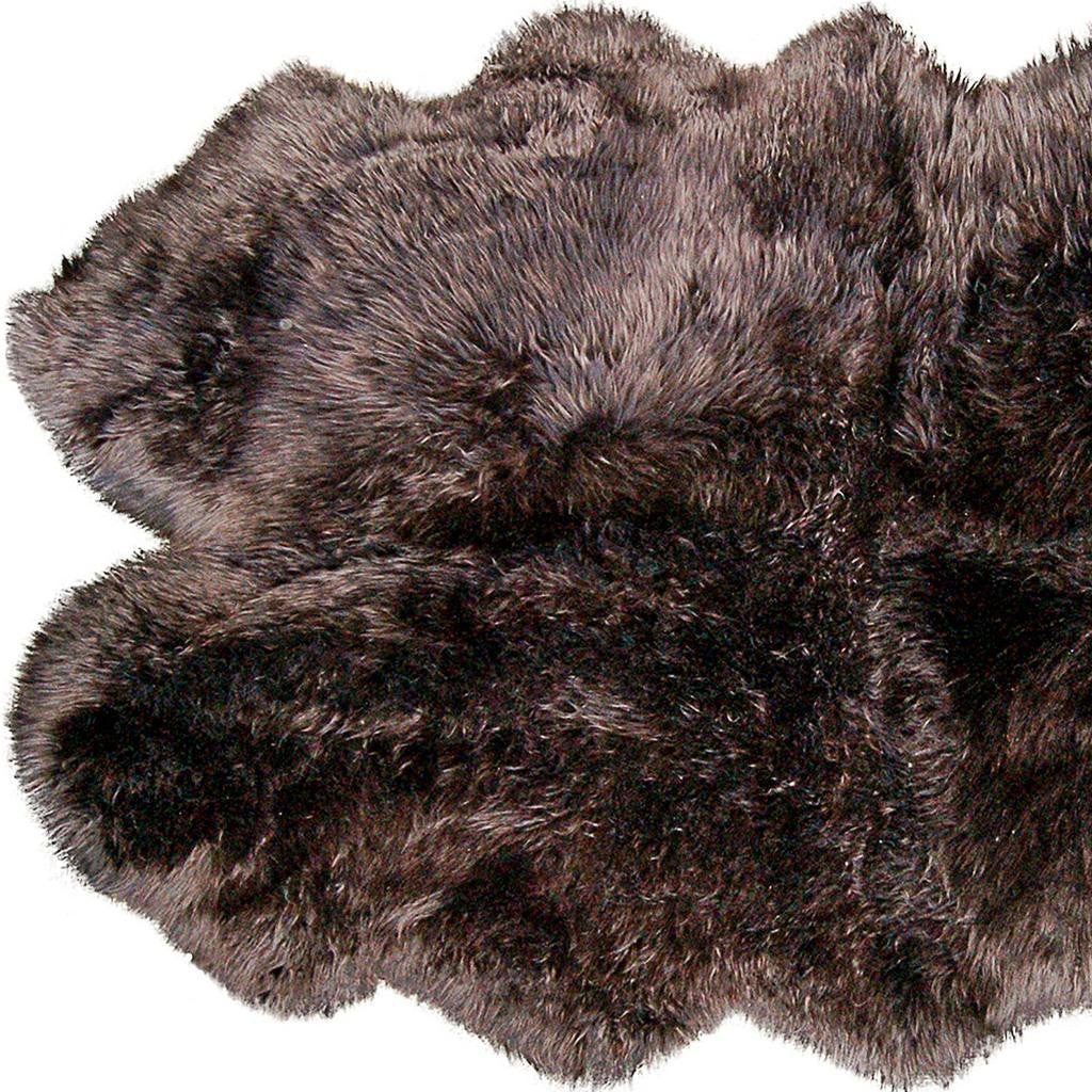 4' X 6' Chocolate Genuine Sheepskin Area Rug - Home Decor