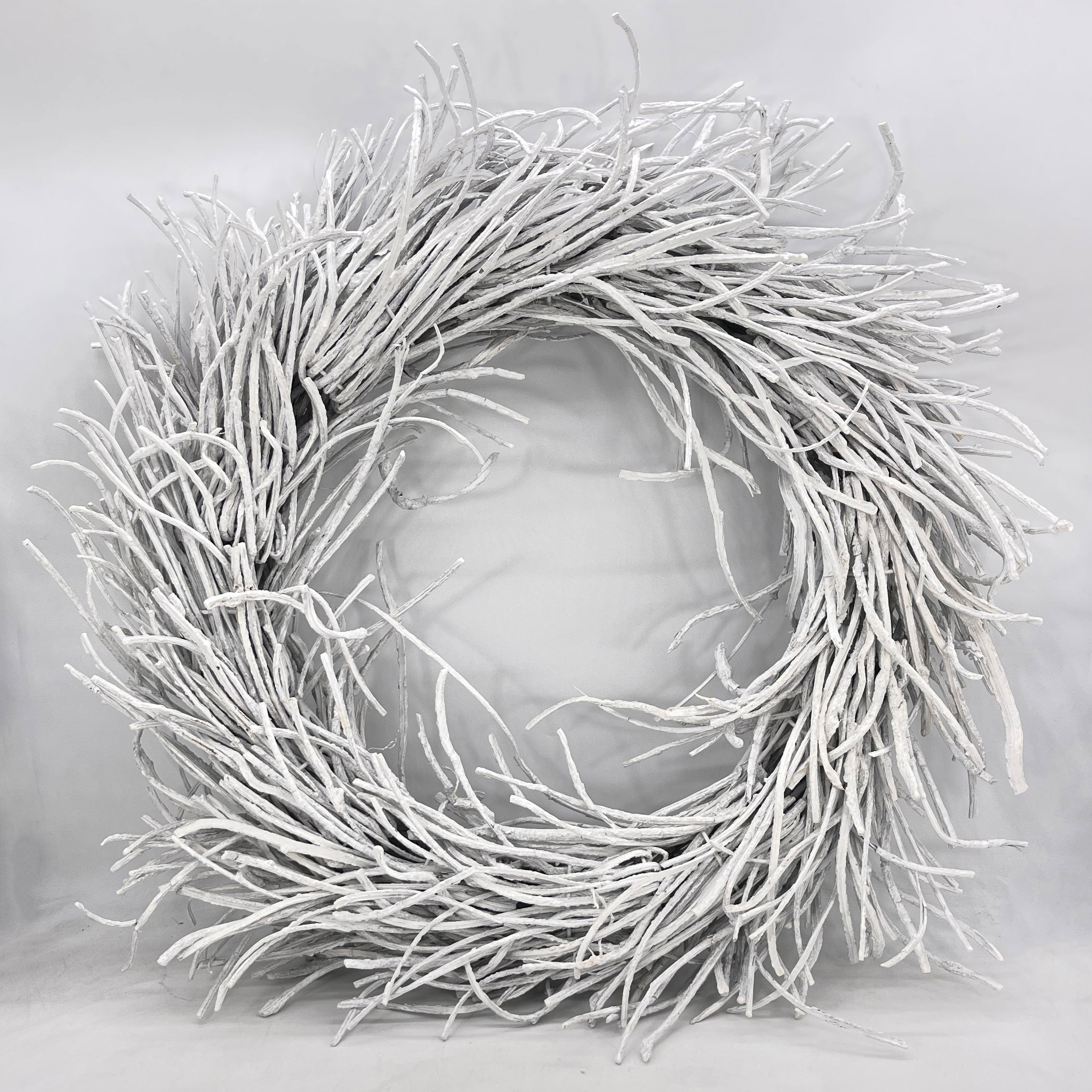 28" White Willow Dried Wreath - Home & Garden