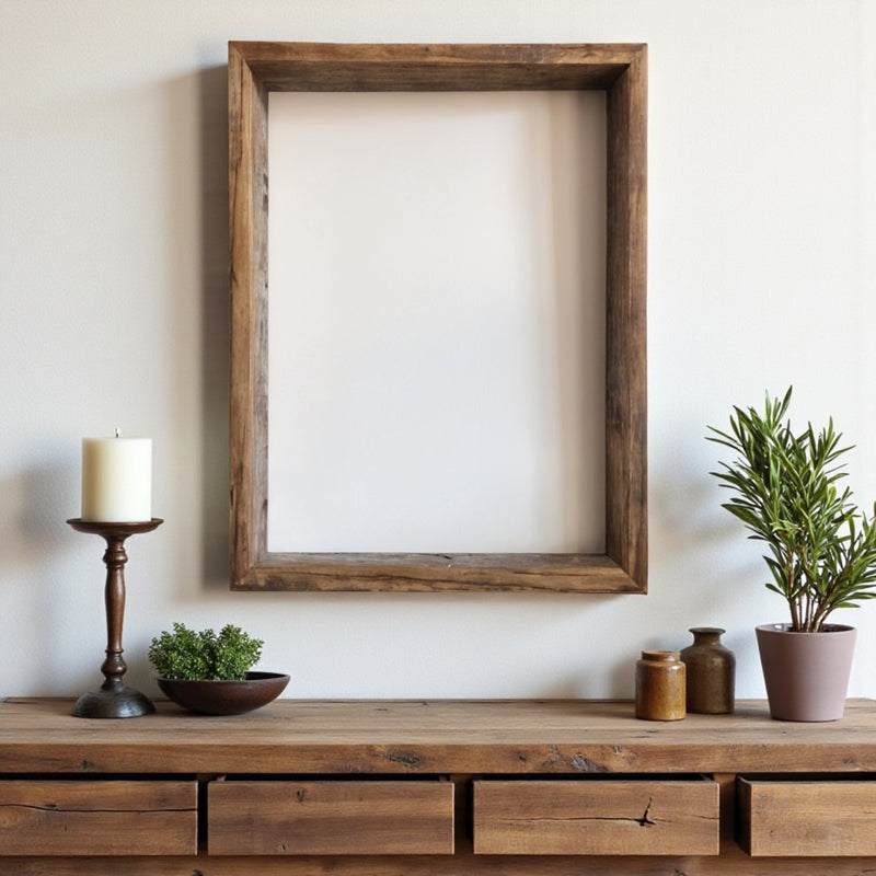 24" x 36" Gray Distressed Wood Hanging or Tabletop Picture Frame - Home Decor