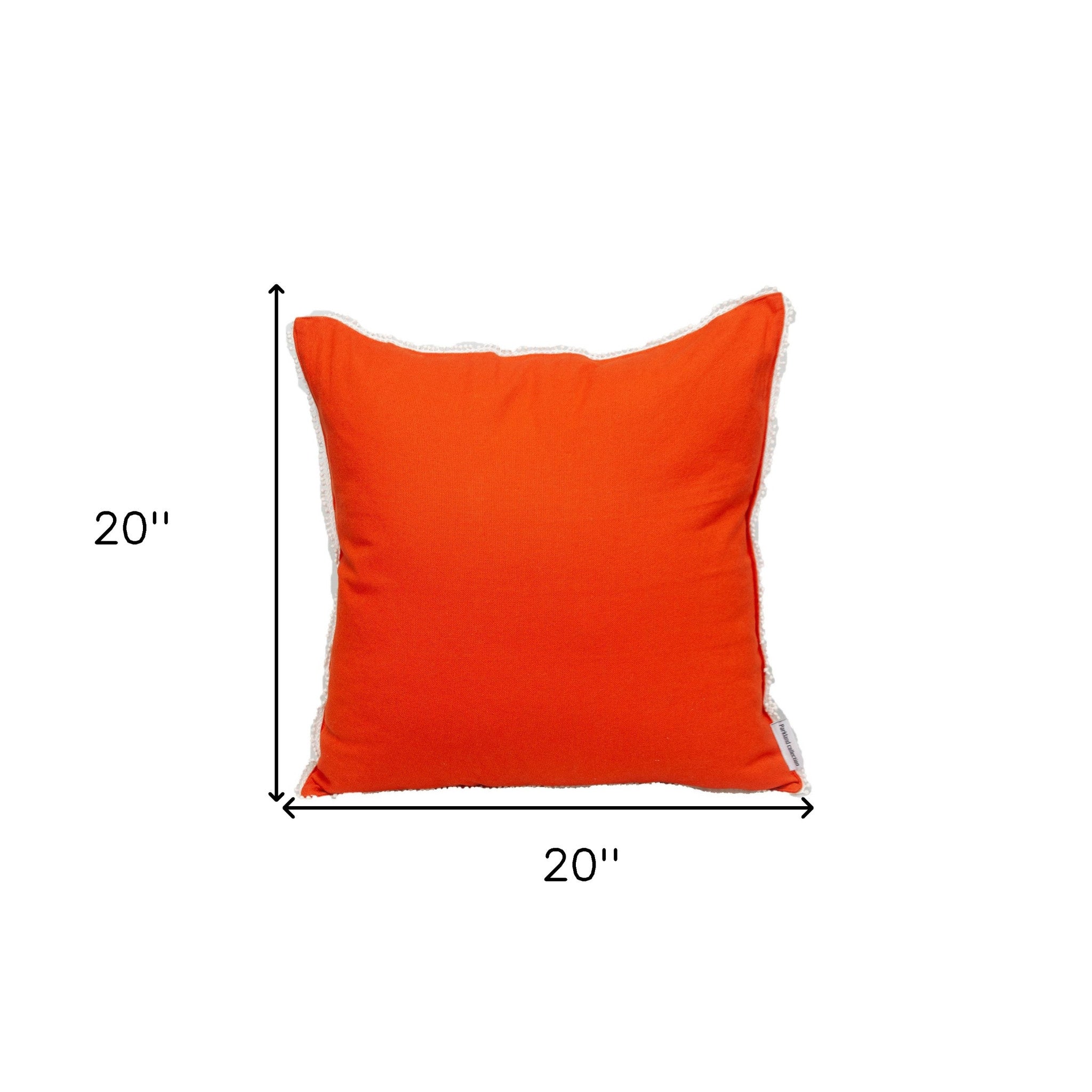 20" Orange Cotton Throw Pillow - Home & Garden