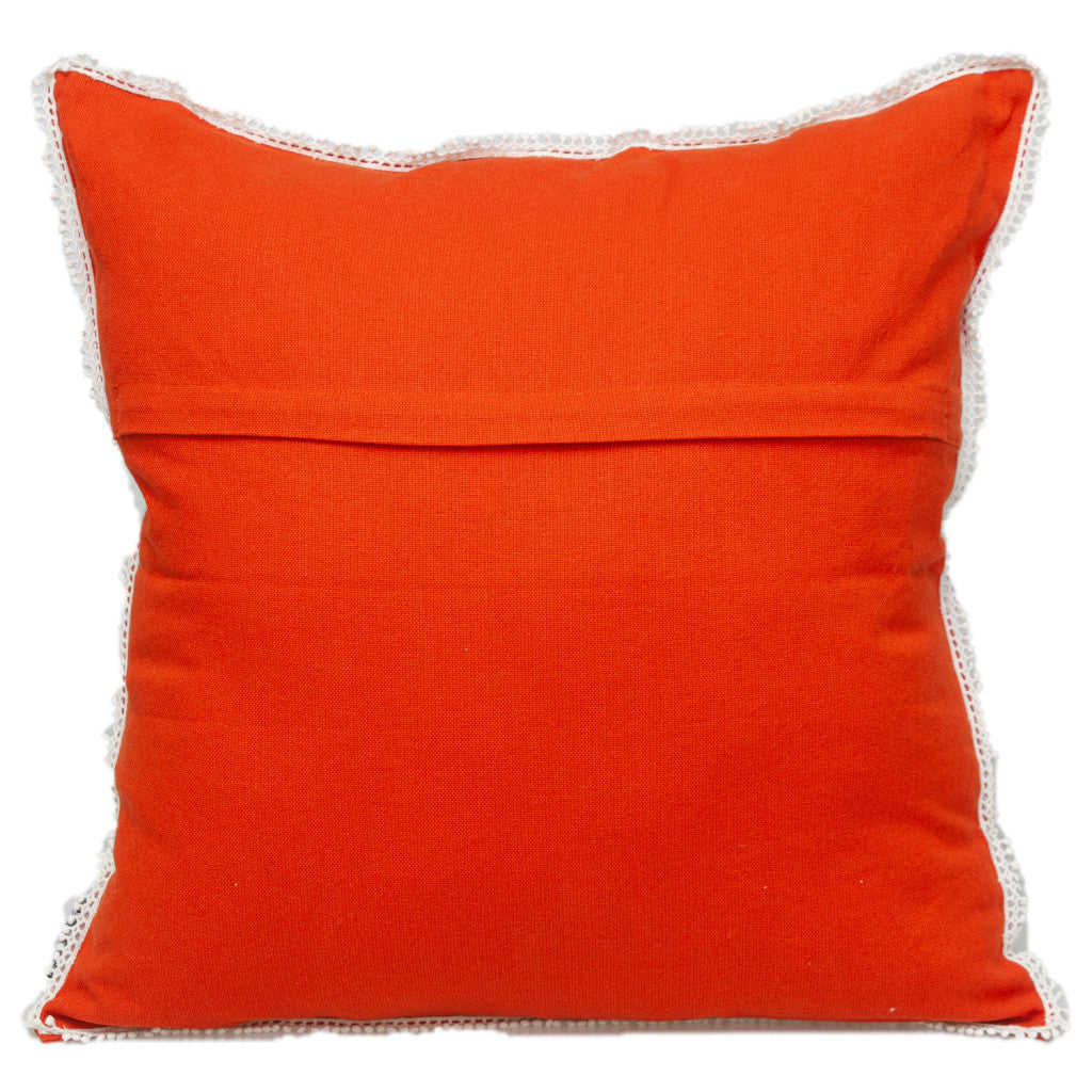 20" Orange Cotton Throw Pillow - Home & Garden