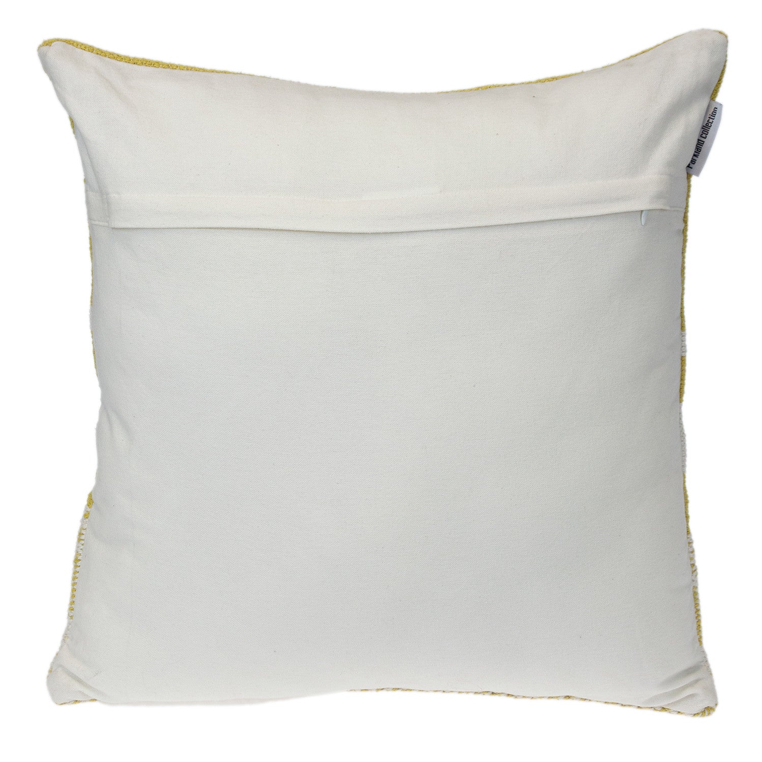 18" Yellow And White Striped Cotton Throw Pillow - Home & Garden