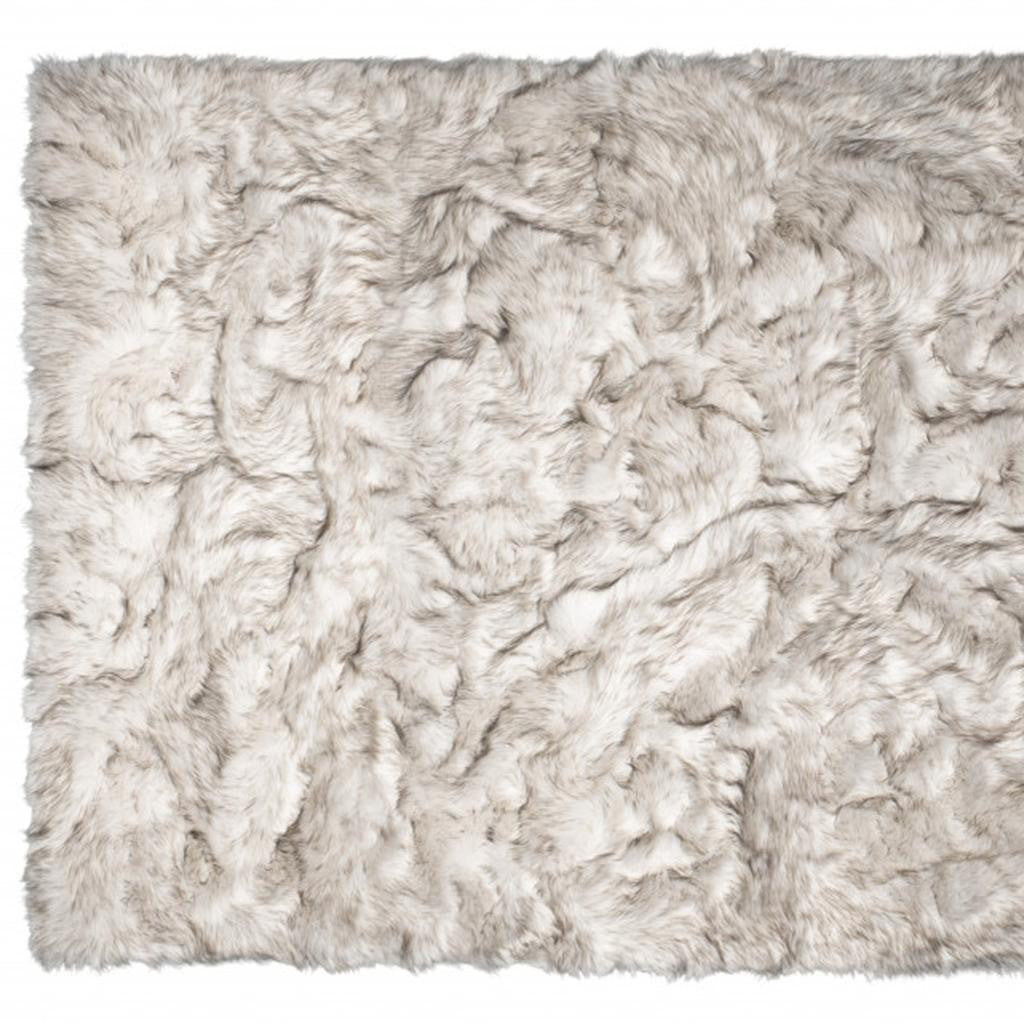5' X 8' Chocolate Faux Fur Ombre Non Skid Area Rug - Home Decor