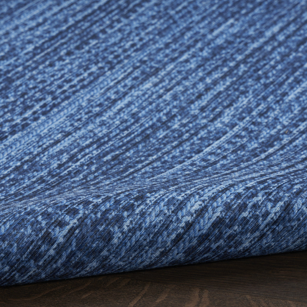 10' Blue Abstract Washable Runner Rug - Home & Garden