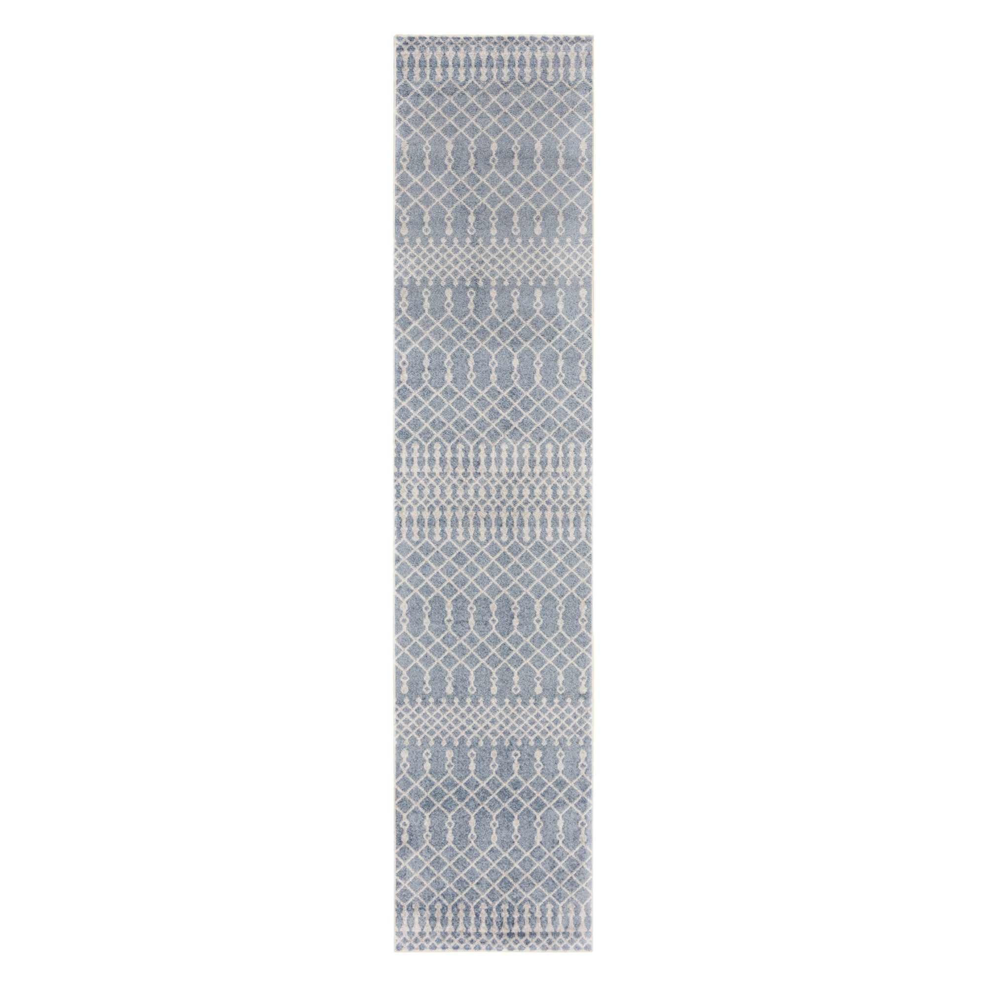 12' Blue Moroccan Runner Rug - Home & Garden