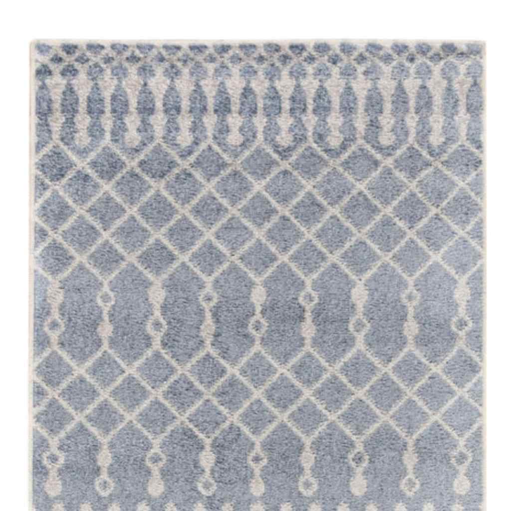 12' Blue Moroccan Runner Rug - Home & Garden