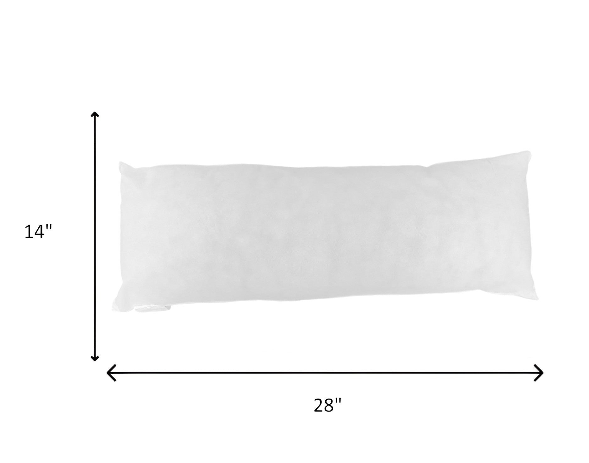 14" X 28" White Lumbar Throw Pillow Insert - Home & Garden