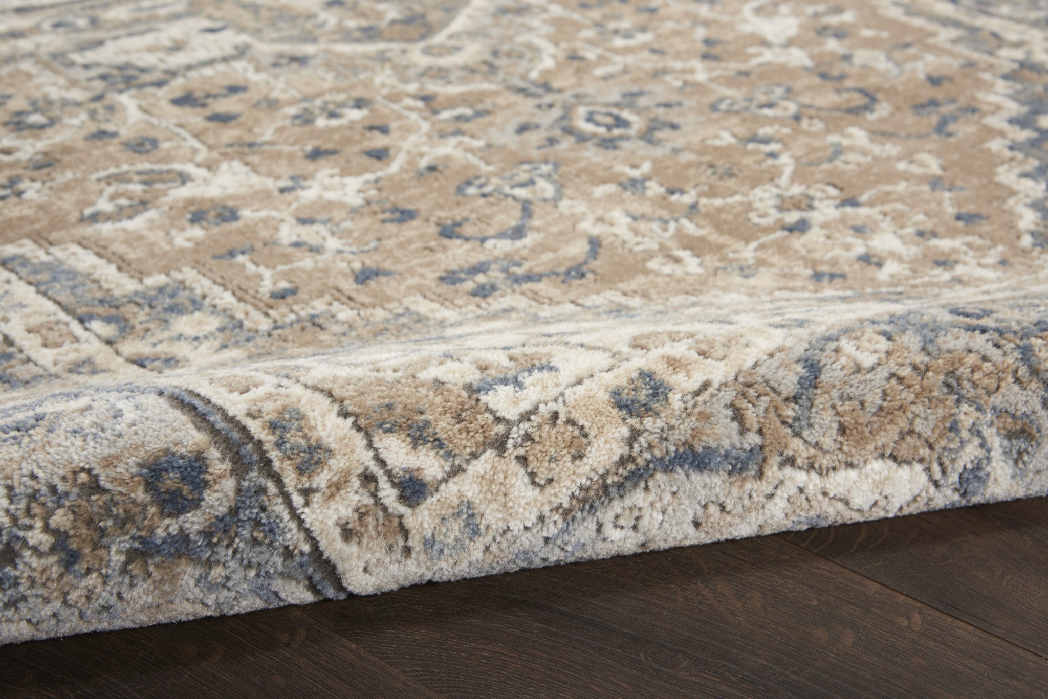 20' Beige And Gray Medallion Distressed Runner Rug - Home & Garden