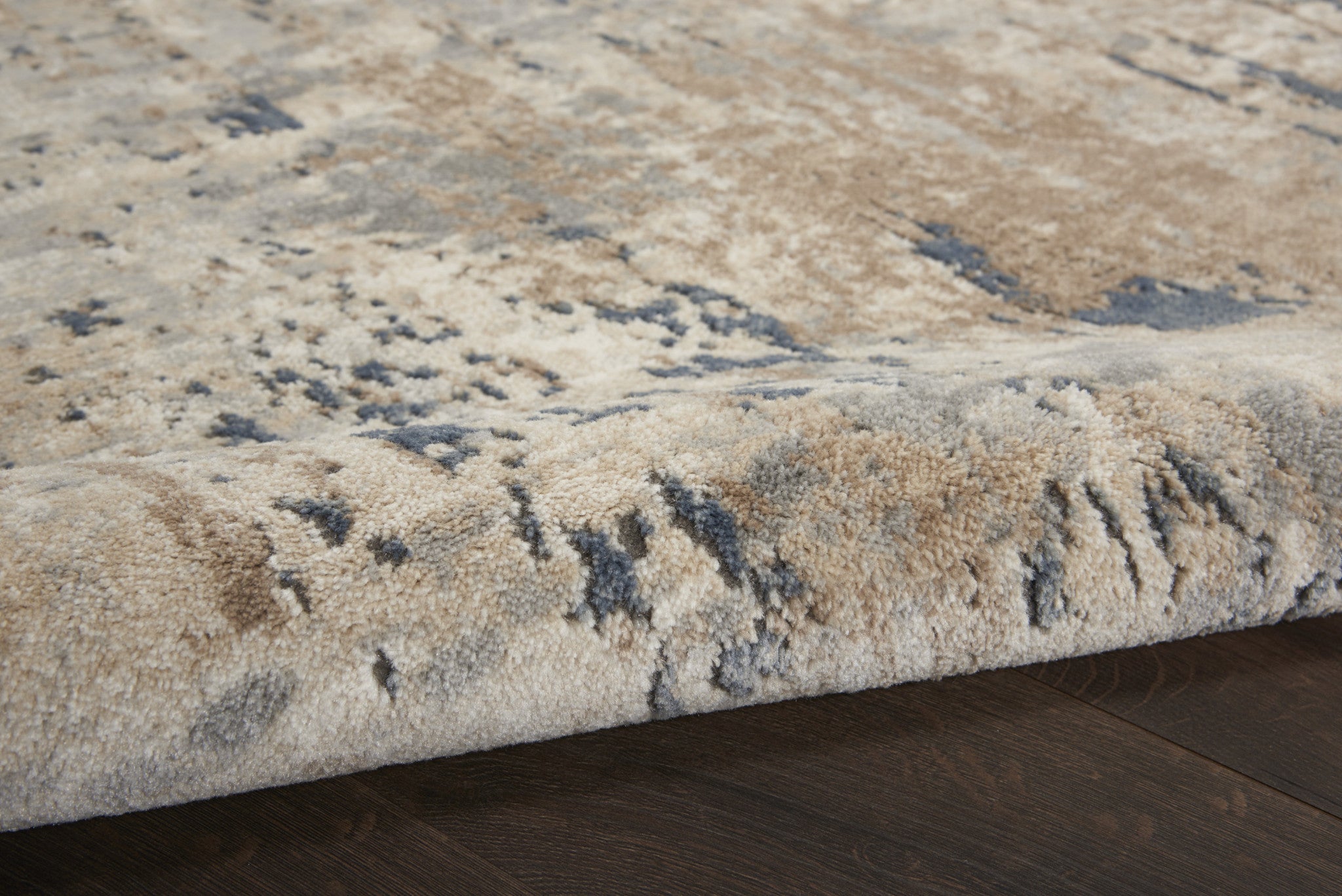 6' Beige And Gray Abstract Runner Rug - Home & Garden