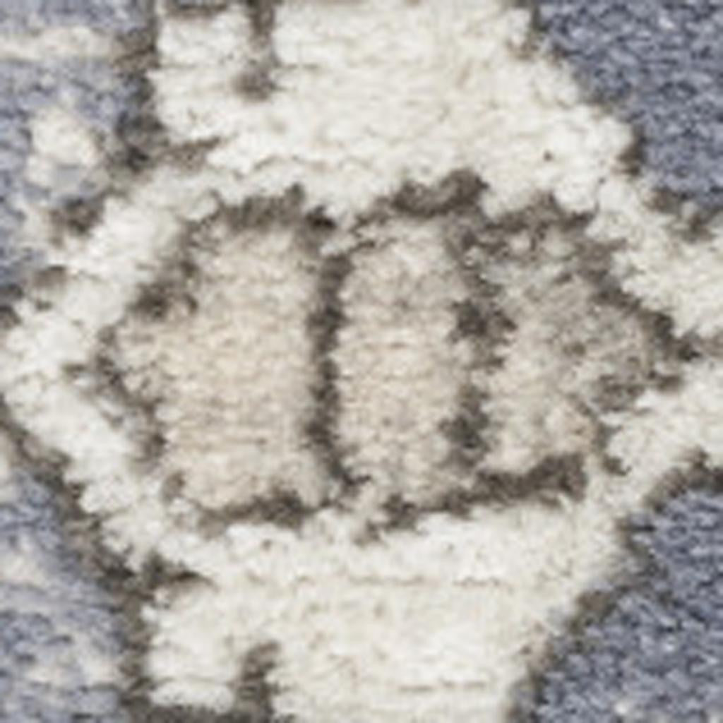 5' X 7' Blue and Ivory Medallion Power Loom Distressed Area Rug - Home & Garden