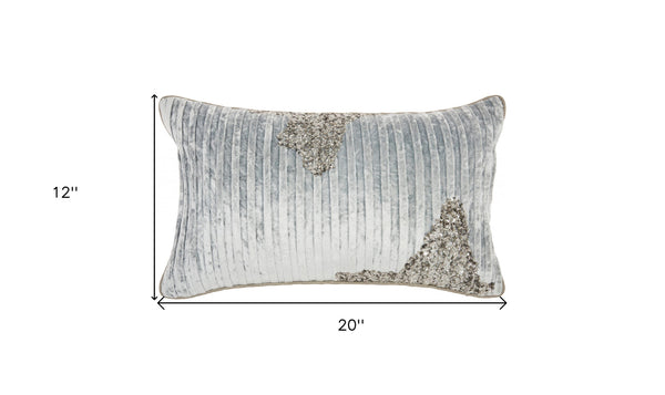 12" X 20" Periwinkle Cotton Throw Pillow - Home Decor