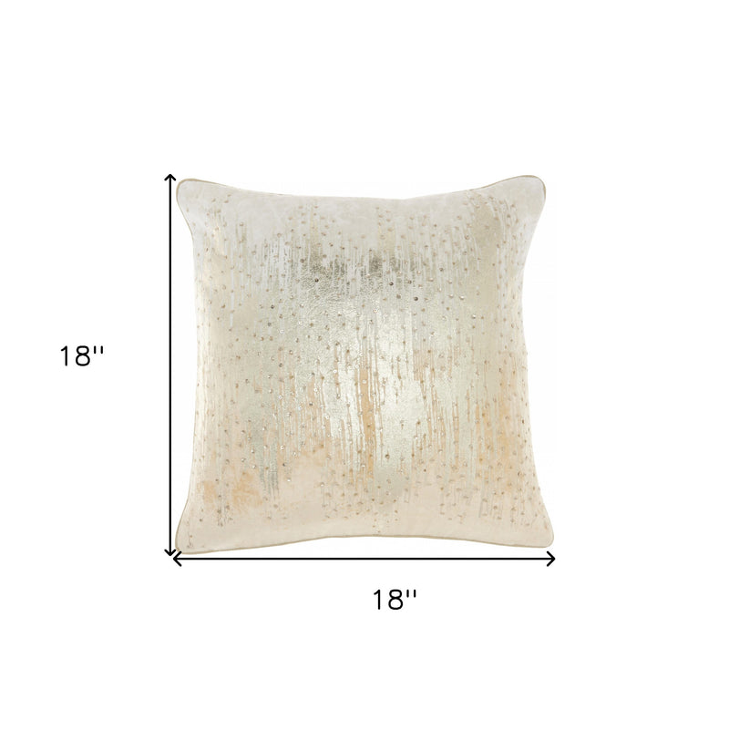 18" Cream Velvet Throw Pillow - Home Decor