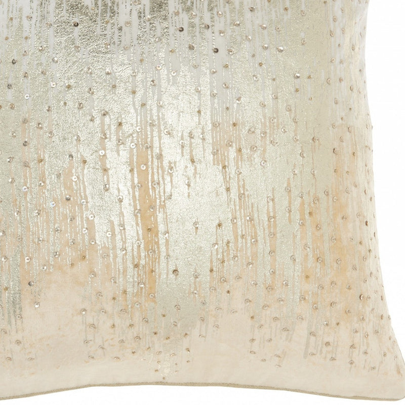 18" Cream Velvet Throw Pillow - Home Decor