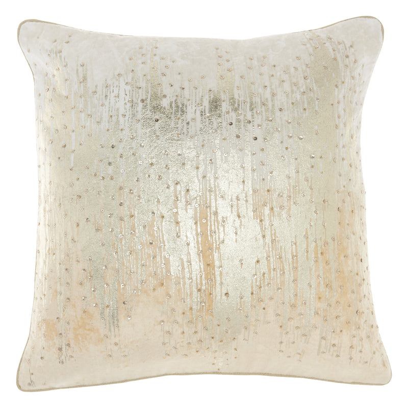 18" Cream Velvet Throw Pillow - Home Decor