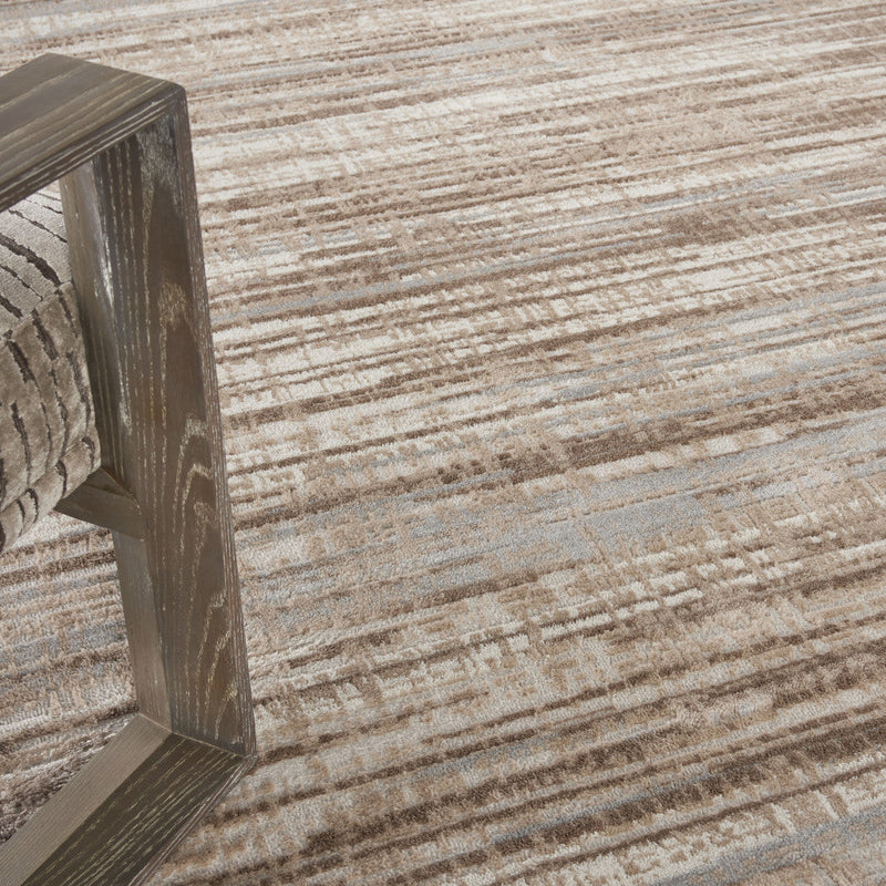 8' X 10' Ivory and Gray Abstract Non Skid Area Rug Homeroots Home Decor