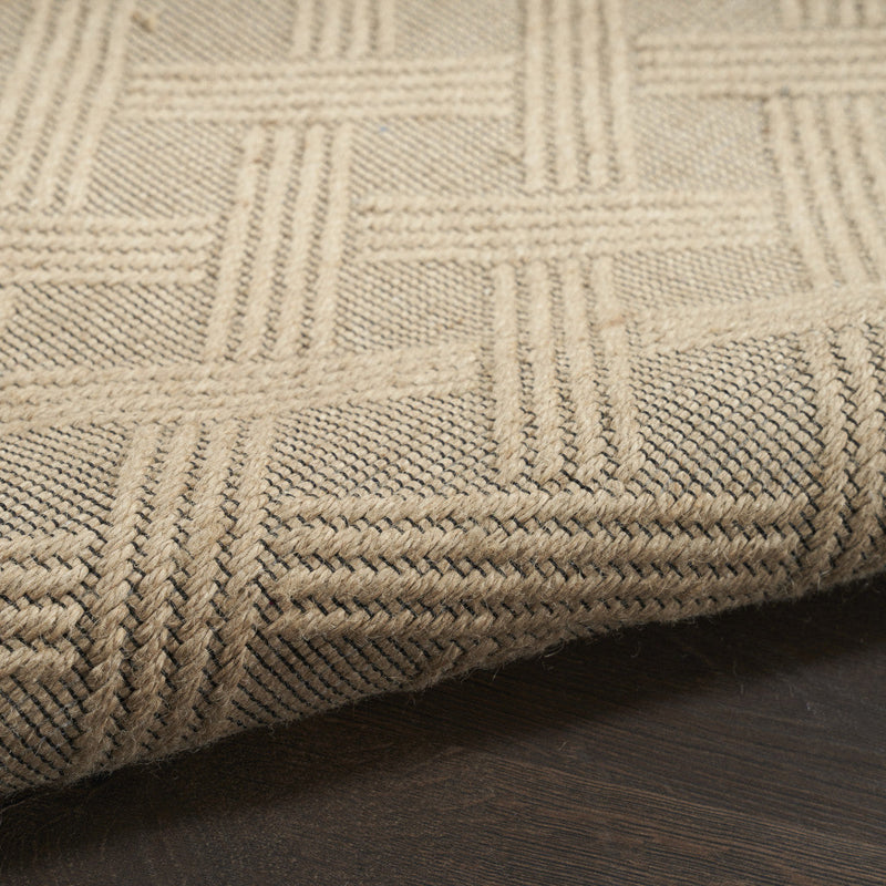 4' X 6' Natural Geometric Flatweave Non Skid Area Rug With Fringe Homeroots Home Decor
