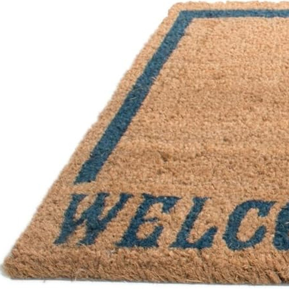 18" X 30" Brown and Black Coir Swordfish Welcome Outdoor Door Mat - Home & Garden
