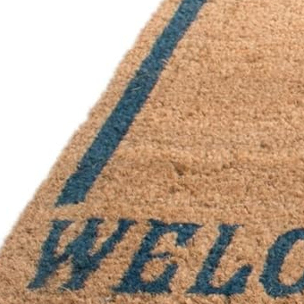 18" X 30" Brown and Black Coir Swordfish Welcome Outdoor Door Mat - Home & Garden