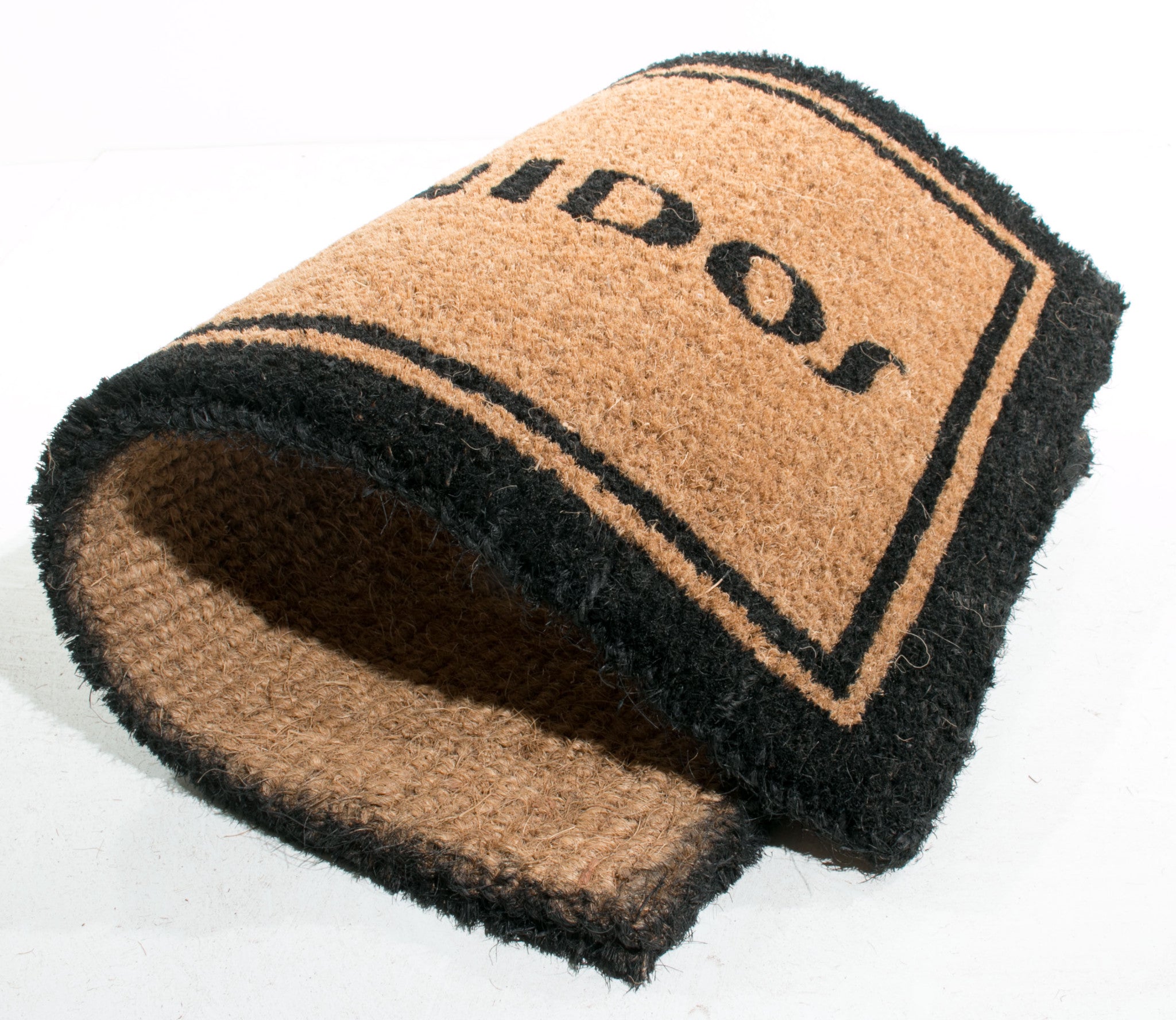 18" X 30" Brown and Black Coir Bienvenidos Outdoor Door Mat - Home & Garden
