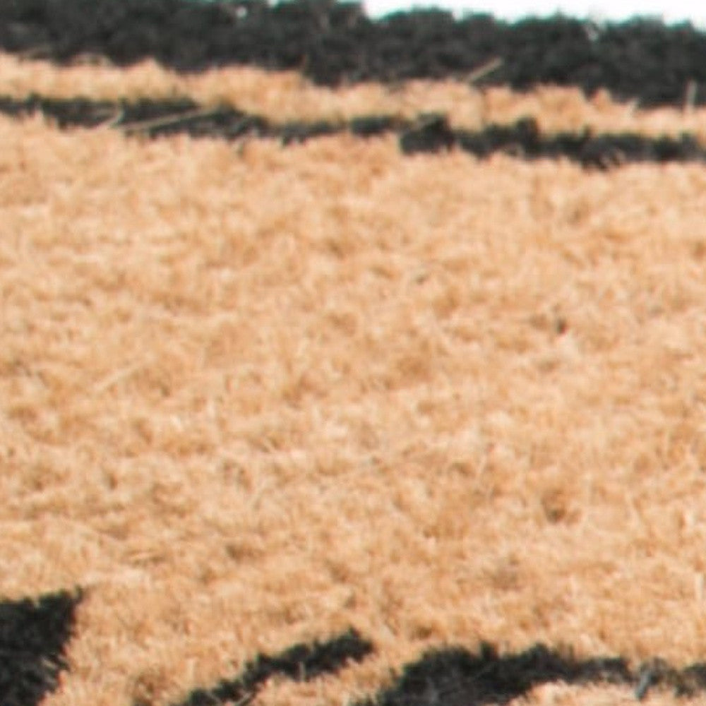 18" X 30" Brown and Black Coir Bienvenidos Outdoor Door Mat - Home & Garden