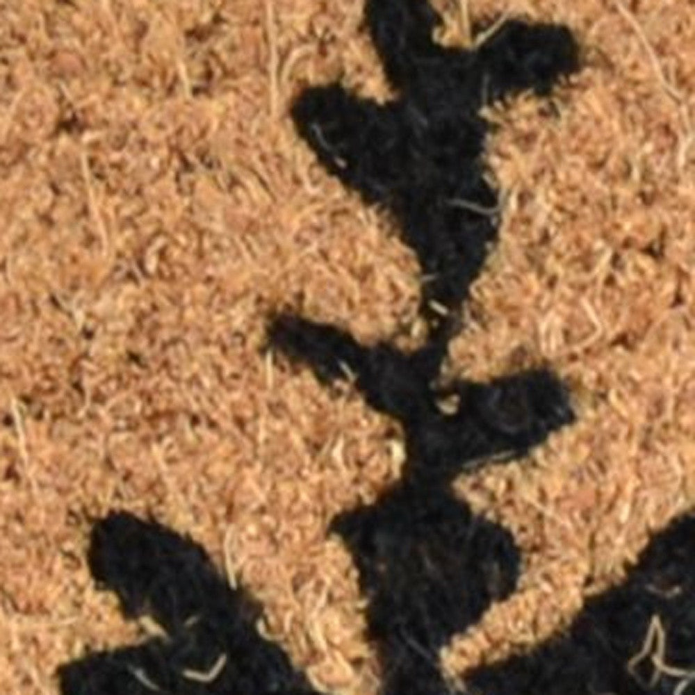 18" X 30" Brown And Black Bear Outdoor Coir Door Mat - Home & Garden