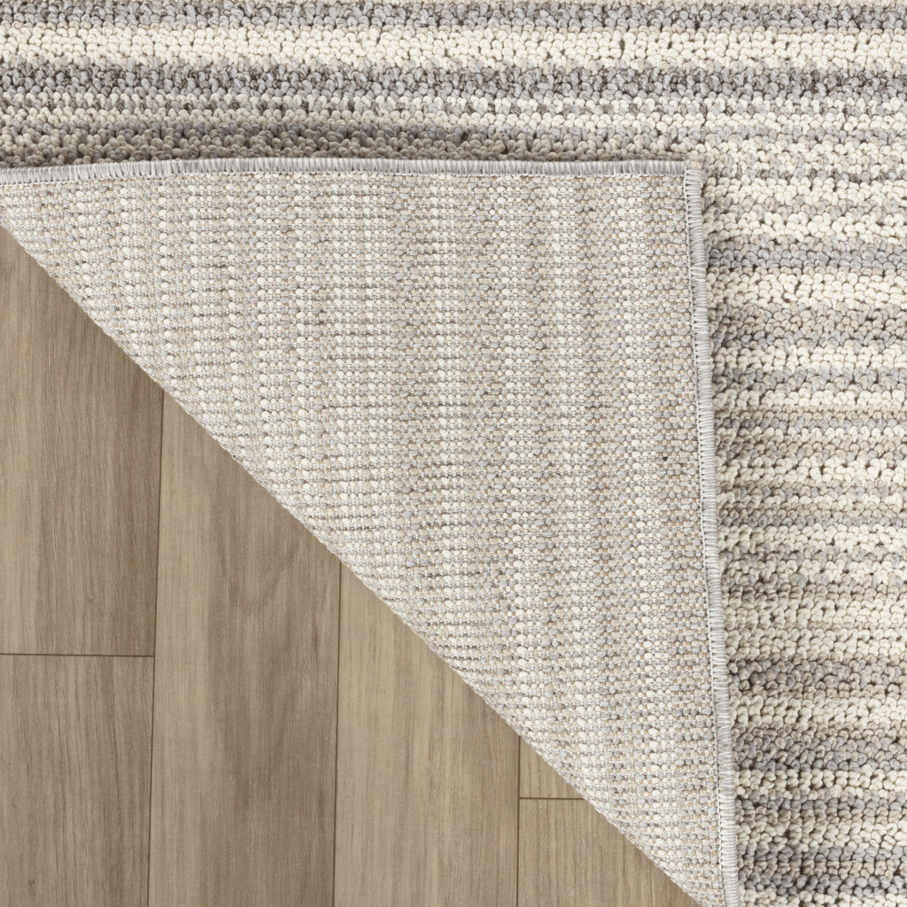 5' X 8' Gray and Ivory Abstract Area Rug - Home & Garden