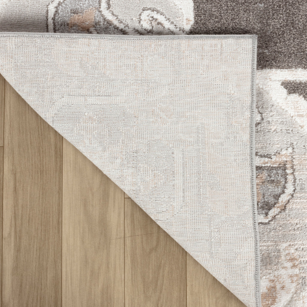 4' X 6' Gray and Brown Southwestern Distressed Area Rug - Home & Garden