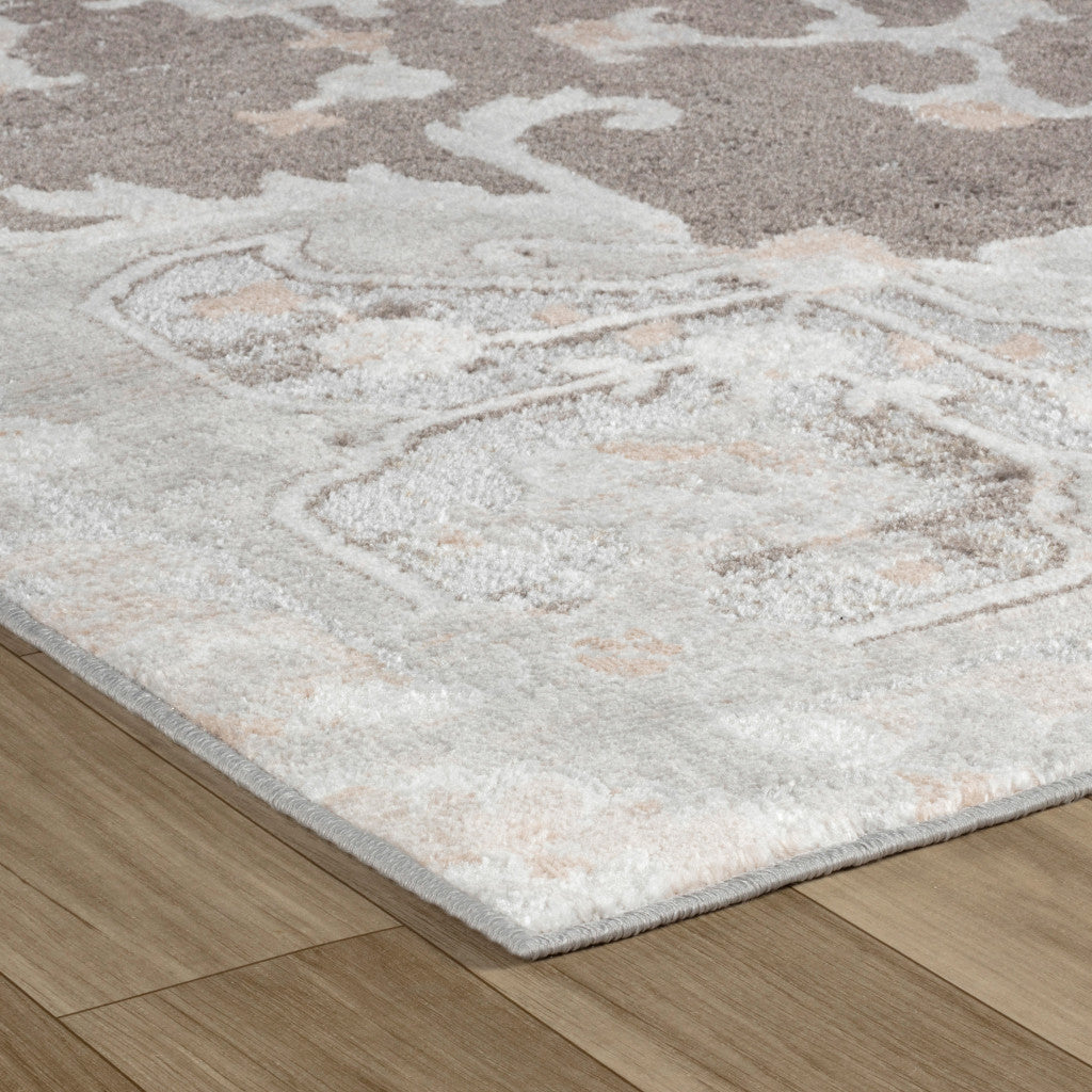 4' X 6' Gray and Brown Southwestern Distressed Area Rug - Home & Garden